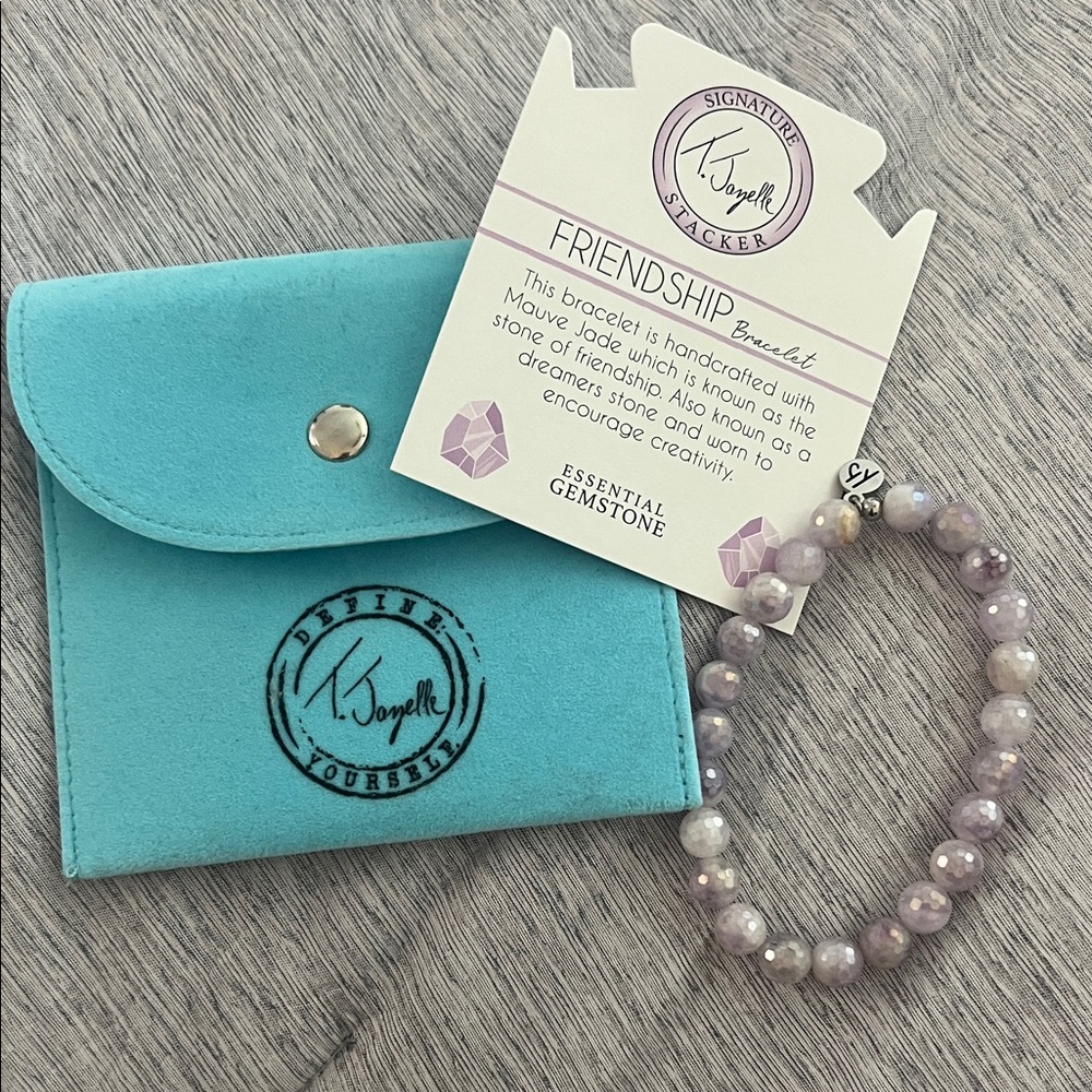 T. Jazelle Signature Friendship Mauve Beaded Bracelet